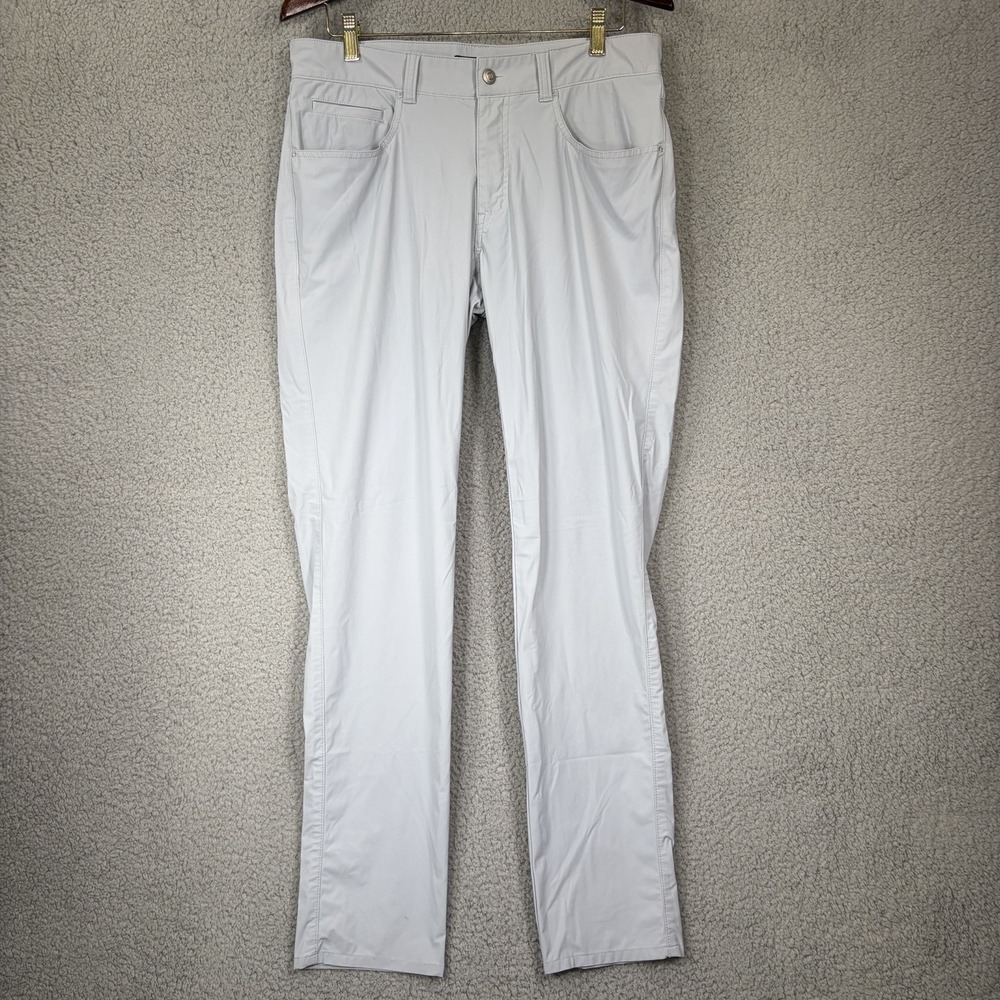 Peter Millar Pants Mens 33x32 Gray Bingham Performance Golf Crown Crafted